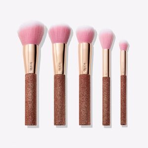 Tarte Pink and Gold Makeup Brushes with Soft Bristles Set